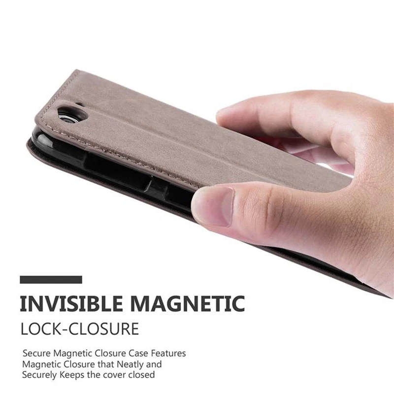 Cadorabo Hülle kompatibel mit ZTE Blade S6 Schutzhülle mit Magnetverschluss, Standfunktion und Kartenfach