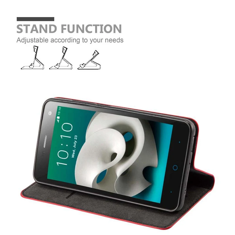 Cadorabo Hülle kompatibel mit ZTE Blade L3 Schutzhülle mit Magnetverschluss, Standfunktion und Kartenfach