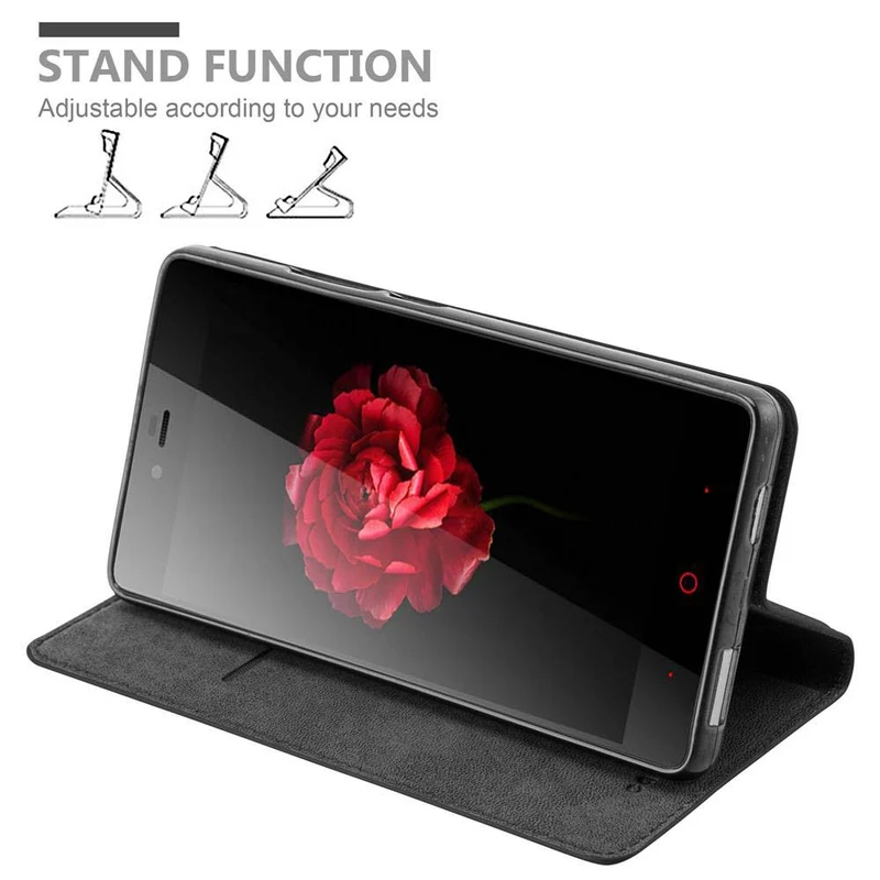 Cadorabo Hülle kompatibel mit ZTE Nubia Z9 MAX Schutzhülle mit Magnetverschluss, Standfunktion und Kartenfach
