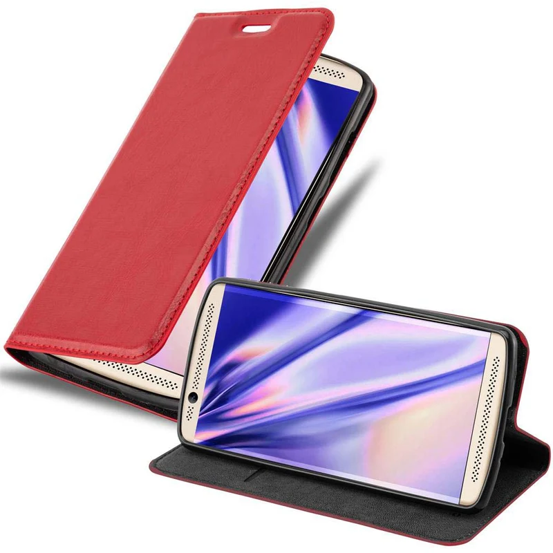 Cadorabo Hülle kompatibel mit ZTE Axon 7 MINI Schutzhülle mit Magnetverschluss, Standfunktion und Kartenfach