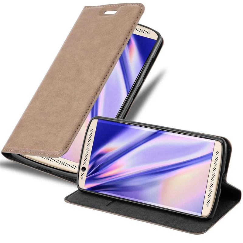 Cadorabo Hülle kompatibel mit ZTE Axon 7 MINI Schutzhülle mit Magnetverschluss, Standfunktion und Kartenfach