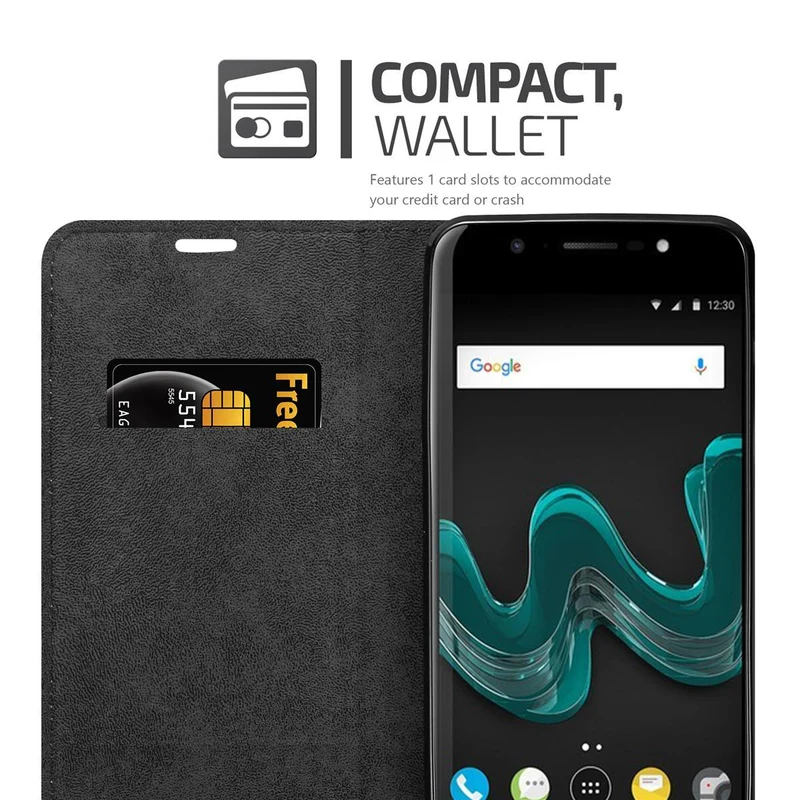 Cadorabo Hülle kompatibel mit WIKO WIM Schutzhülle mit Magnetverschluss, Standfunktion und Kartenfach