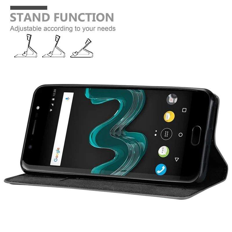 Cadorabo Hülle kompatibel mit WIKO WIM Schutzhülle mit Magnetverschluss, Standfunktion und Kartenfach
