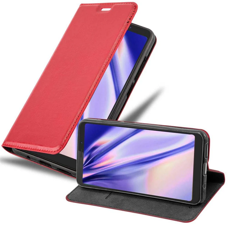 Cadorabo Hülle kompatibel mit WIKO VIEW XL Schutzhülle mit Magnetverschluss, Standfunktion und Kartenfach