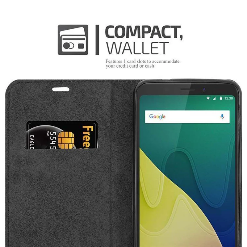 Cadorabo Hülle kompatibel mit WIKO VIEW XL Schutzhülle mit Magnetverschluss, Standfunktion und Kartenfach