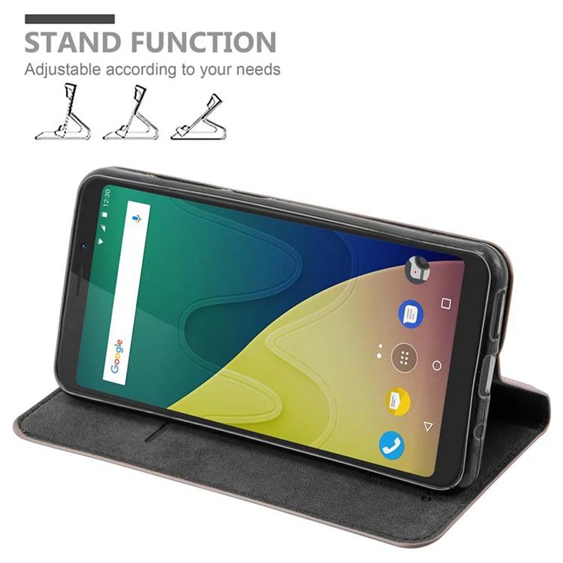 Cadorabo Hülle kompatibel mit WIKO VIEW XL Schutzhülle mit Magnetverschluss, Standfunktion und Kartenfach