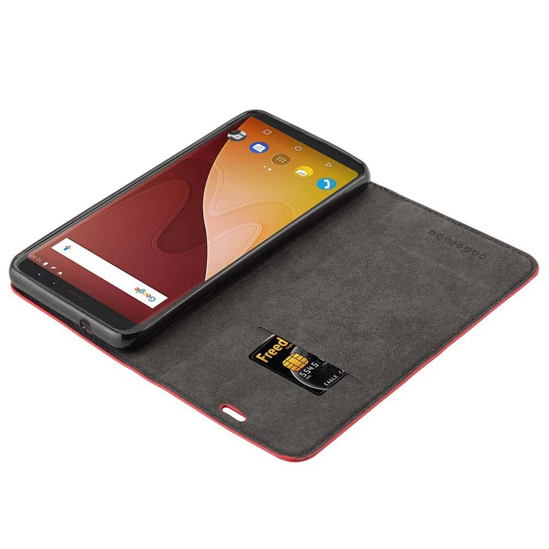 Cadorabo Hülle kompatibel mit WIKO VIEW PRIME Schutzhülle mit Magnetverschluss, Standfunktion und Kartenfach