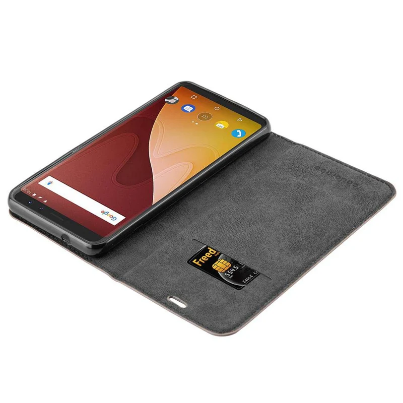 Cadorabo Hülle kompatibel mit WIKO VIEW PRIME Schutzhülle mit Magnetverschluss, Standfunktion und Kartenfach