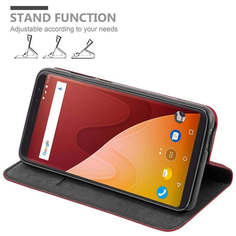 Cadorabo Hülle kompatibel mit WIKO VIEW Schutzhülle mit Magnetverschluss, Standfunktion und Kartenfach