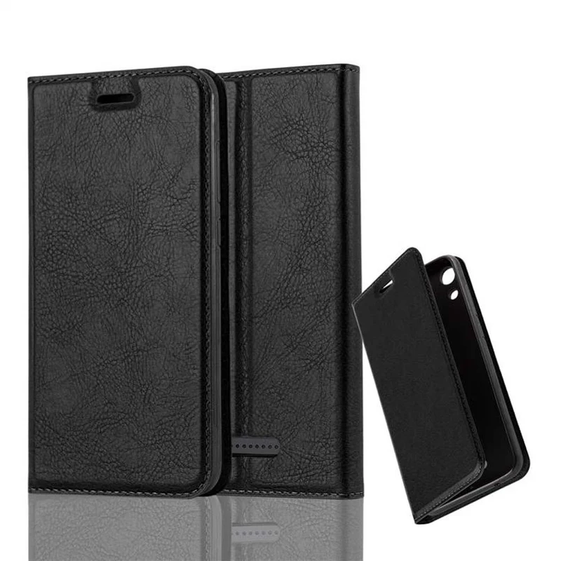 Cadorabo Hülle kompatibel mit WIKO LENNY 4 Schutzhülle mit Magnetverschluss, Standfunktion und Kartenfach