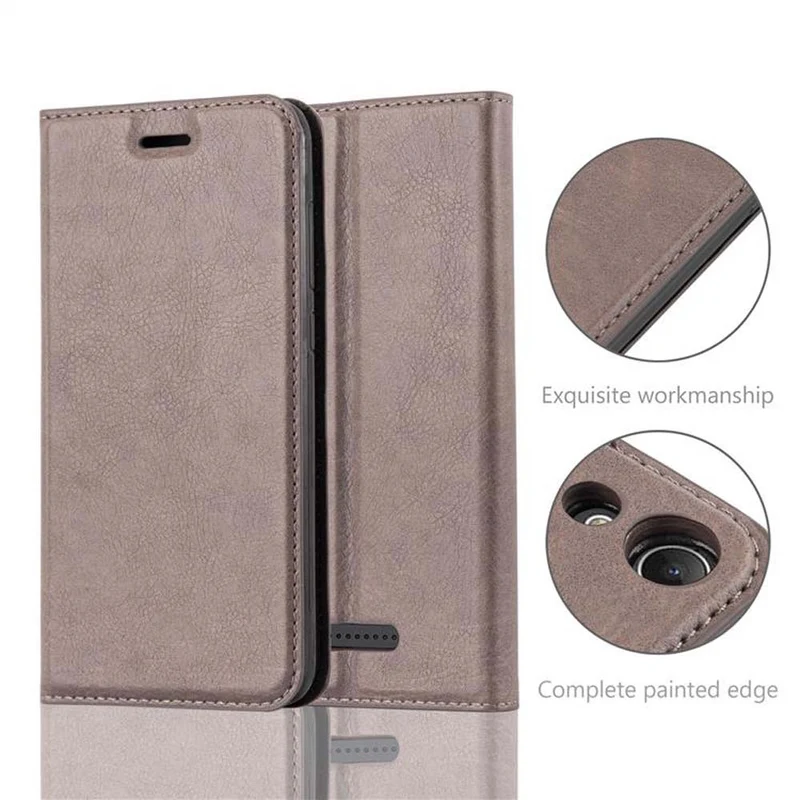Cadorabo Hülle kompatibel mit WIKO LENNY 4 Schutzhülle mit Magnetverschluss, Standfunktion und Kartenfach