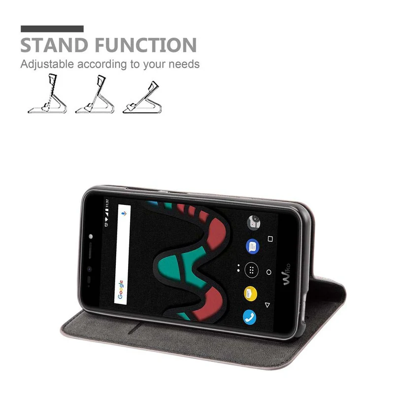 Cadorabo Hülle kompatibel mit WIKO UPULSE LITE Schutzhülle mit Magnetverschluss, Standfunktion und Kartenfach