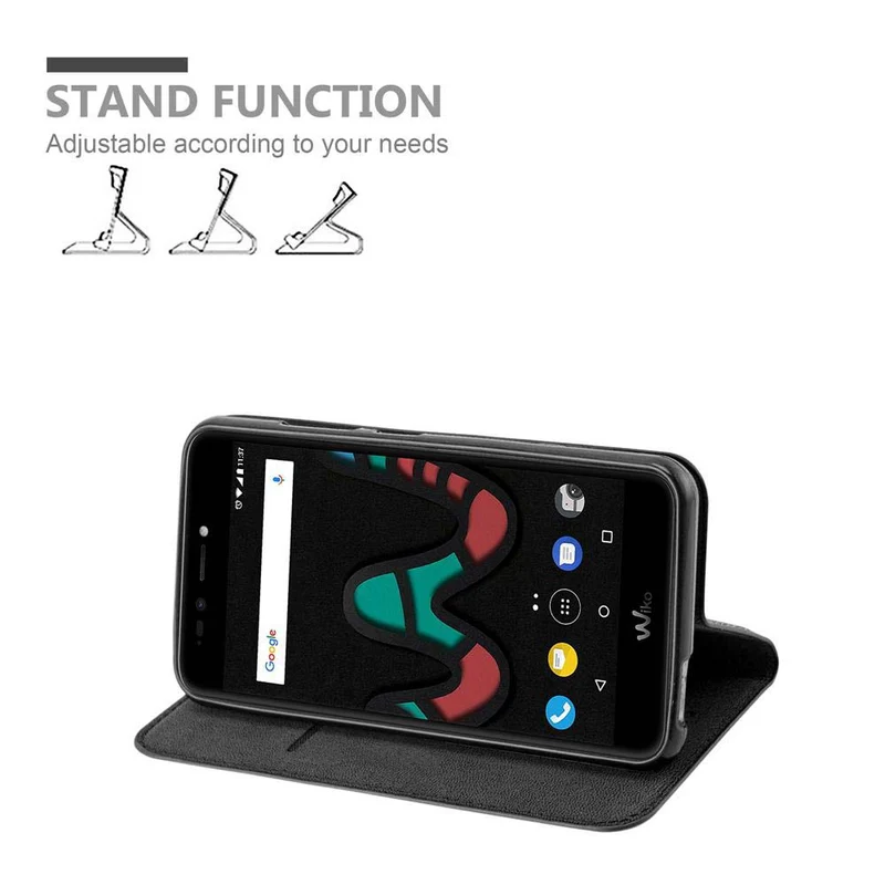 Cadorabo Hülle kompatibel mit WIKO UPULSE LITE Schutzhülle mit Magnetverschluss, Standfunktion und Kartenfach