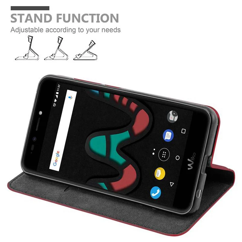 Cadorabo Hülle kompatibel mit WIKO UPULSE Schutzhülle mit Magnetverschluss, Standfunktion und Kartenfach