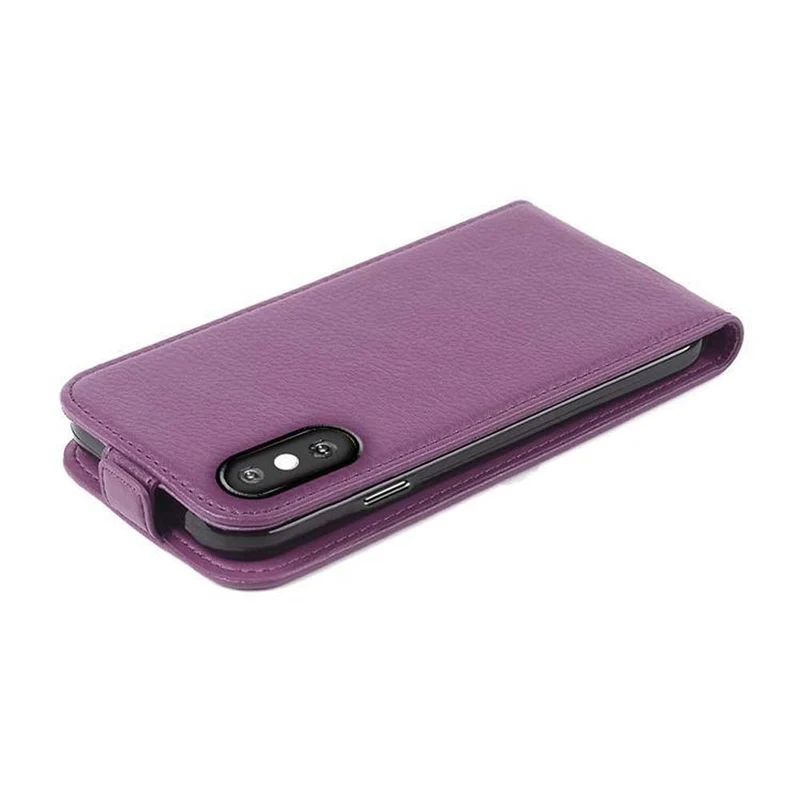 Cadorabo Hülle kompatibel mit Apple iPhone X / XS Schutzhülle im Flip Design aus strukturiertem Kunstleder
