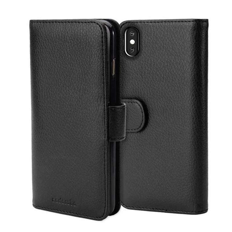 Cadorabo Hülle kompatibel mit Apple iPhone X / XS Schutzhülle mit Magnetverschluss und 3 Kartenfächern