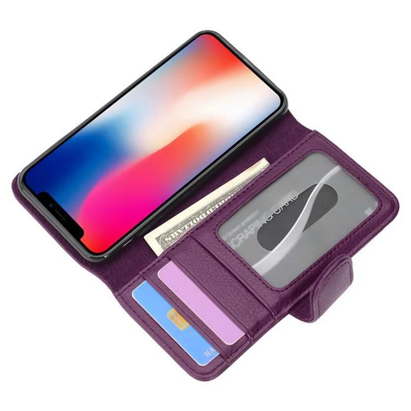 Cadorabo Hülle kompatibel mit Apple iPhone X / XS Schutzhülle mit Magnetverschluss und 3 Kartenfächern
