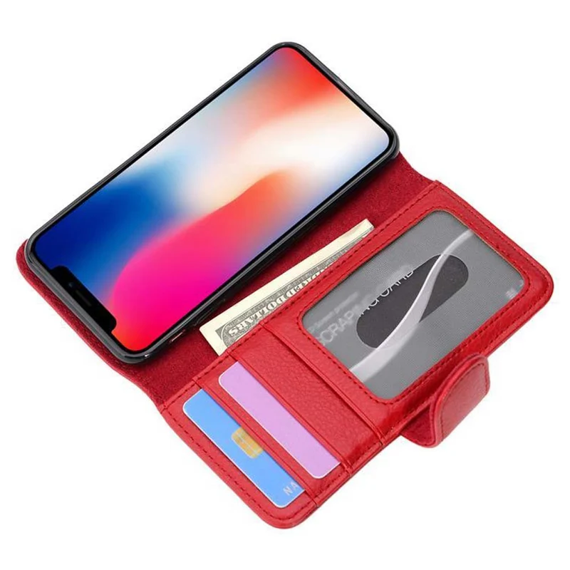 Cadorabo Hülle kompatibel mit Apple iPhone X / XS Schutzhülle mit Magnetverschluss und 3 Kartenfächern