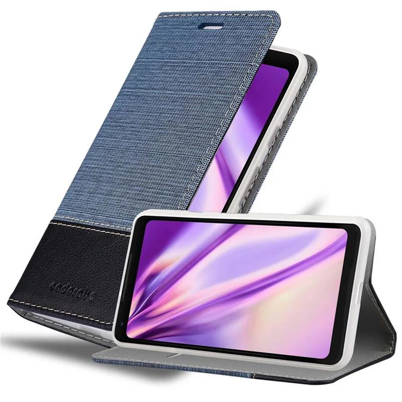 Cadorabo Hülle kompatibel mit Google PIXEL 2 XL Schutzhülle mit Magnetverschluss, Standfunktion und Kartenfach