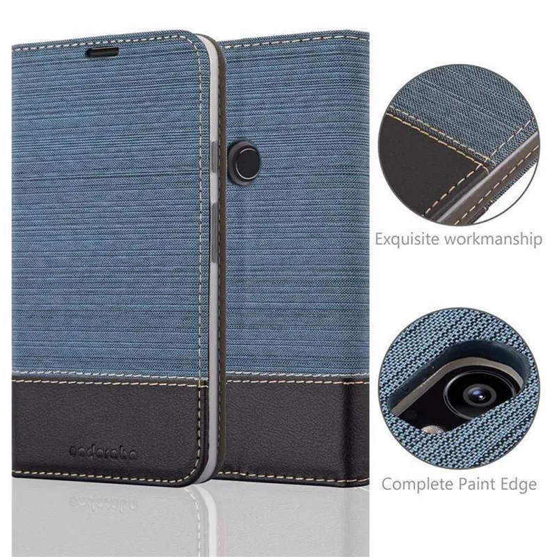 Cadorabo Hülle kompatibel mit Google PIXEL 2 XL Schutzhülle mit Magnetverschluss, Standfunktion und Kartenfach