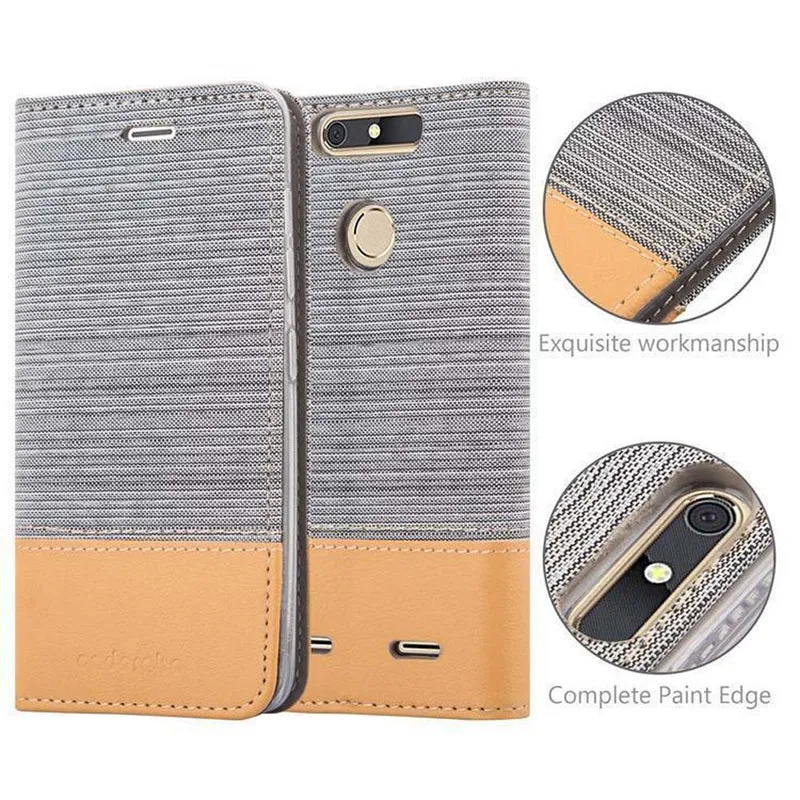 Cadorabo Hülle kompatibel mit ZTE Blade V8 MINI Schutzhülle mit Magnetverschluss, Standfunktion und Kartenfach
