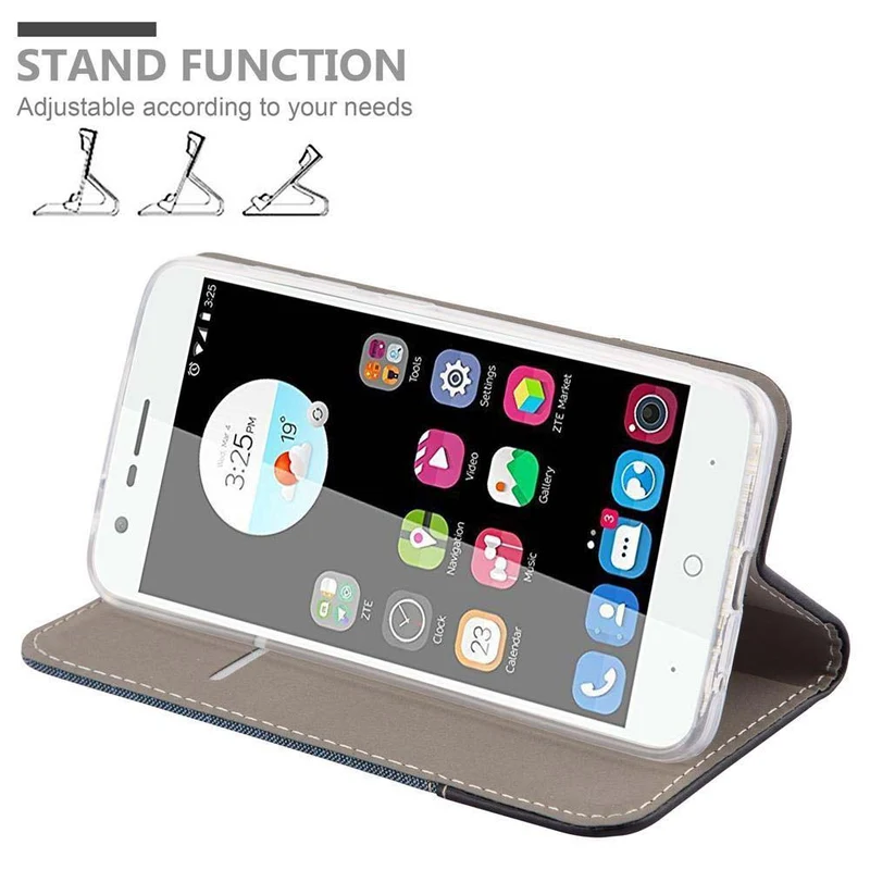 Cadorabo Hülle kompatibel mit ZTE Blade V8 MINI Schutzhülle mit Magnetverschluss, Standfunktion und Kartenfach
