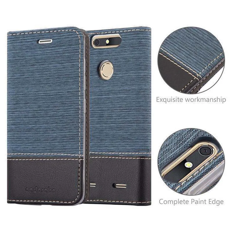 Cadorabo Hülle kompatibel mit ZTE Blade V8 MINI Schutzhülle mit Magnetverschluss, Standfunktion und Kartenfach