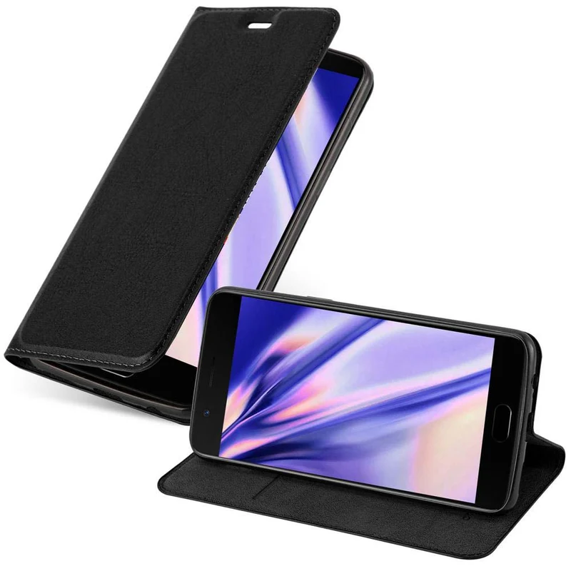 Cadorabo Hülle kompatibel mit OnePlus 5 Schutzhülle mit Magnetverschluss, Standfunktion und Kartenfach
