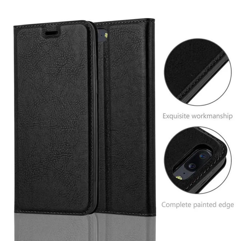 Cadorabo Hülle kompatibel mit OnePlus 5 Schutzhülle mit Magnetverschluss, Standfunktion und Kartenfach