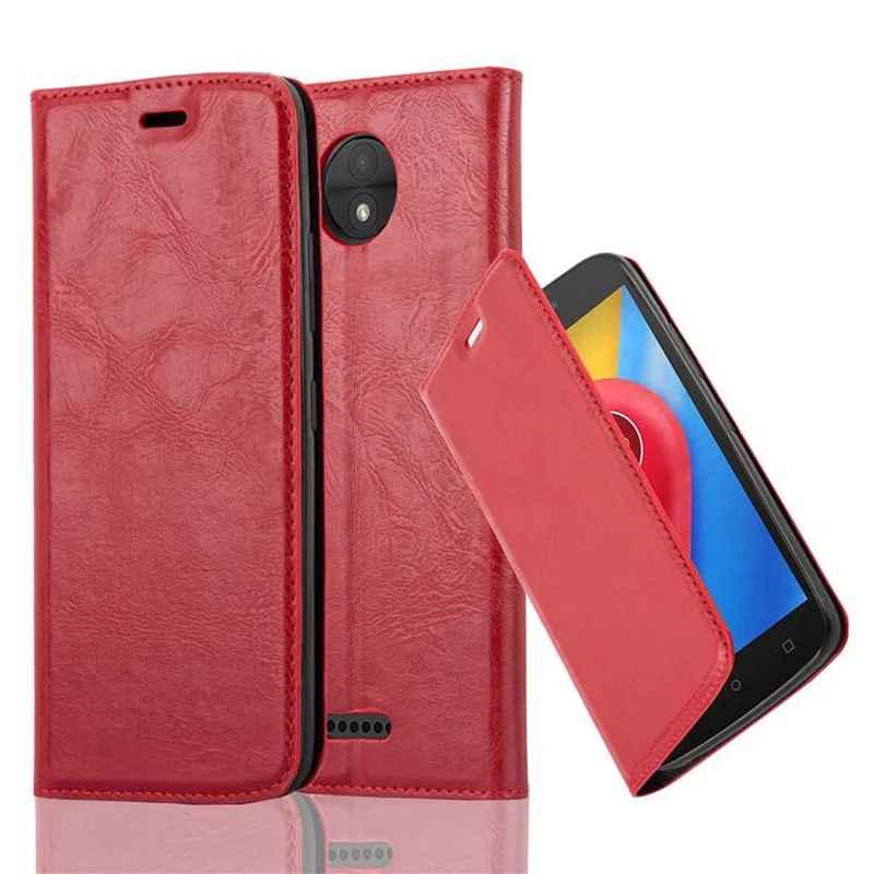 Cadorabo Hülle kompatibel mit Motorola MOTO C Schutzhülle mit Magnetverschluss, Standfunktion und Kartenfach