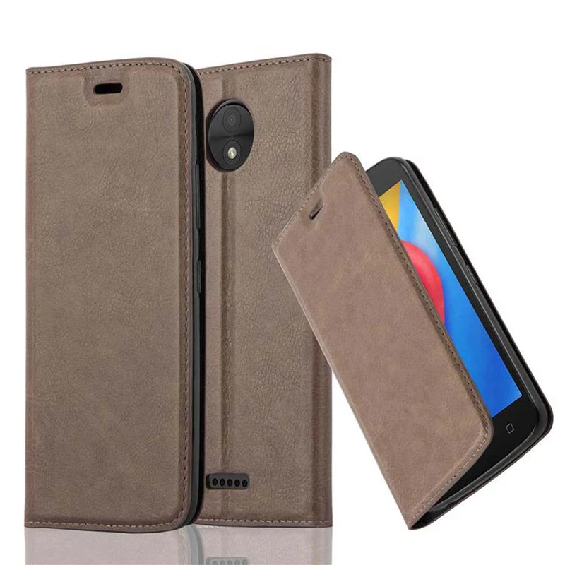 Cadorabo Hülle kompatibel mit Motorola MOTO C Schutzhülle mit Magnetverschluss, Standfunktion und Kartenfach
