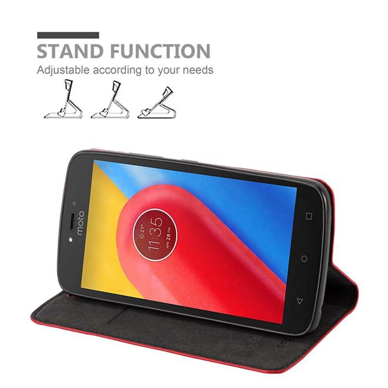 Cadorabo Hülle kompatibel mit Motorola MOTO C Schutzhülle mit Magnetverschluss, Standfunktion und Kartenfach