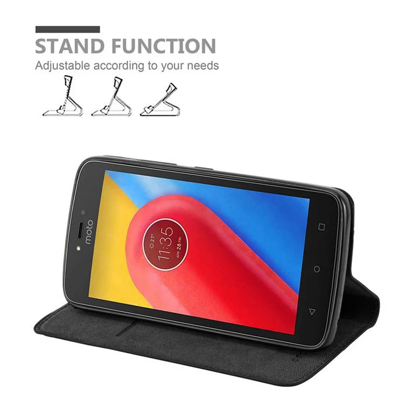 Cadorabo Hülle kompatibel mit Motorola MOTO C Schutzhülle mit Magnetverschluss, Standfunktion und Kartenfach