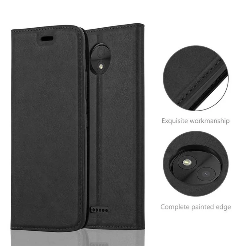 Cadorabo Hülle kompatibel mit Motorola MOTO C Schutzhülle mit Magnetverschluss, Standfunktion und Kartenfach