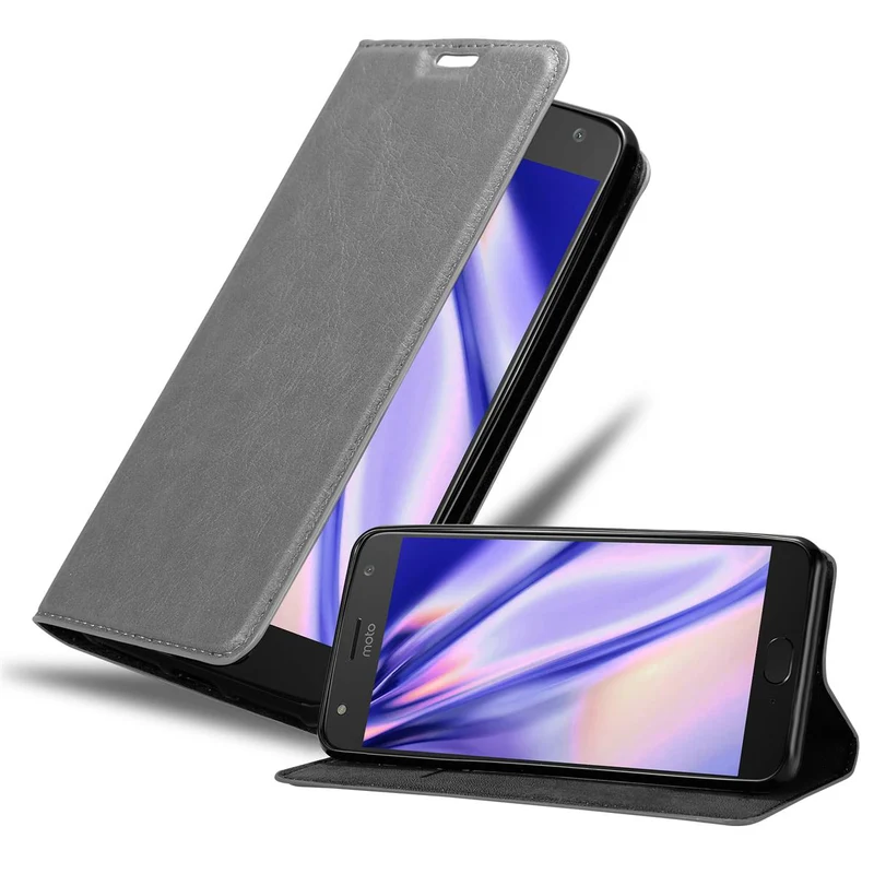Cadorabo Hülle kompatibel mit Motorola MOTO X4 Schutzhülle mit Magnetverschluss, Standfunktion und Kartenfach