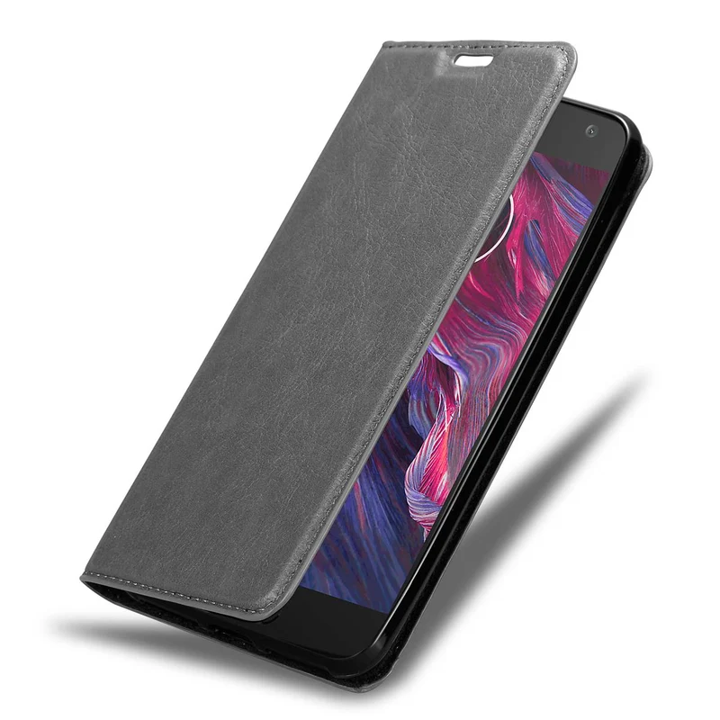 Cadorabo Hülle kompatibel mit Motorola MOTO X4 Schutzhülle mit Magnetverschluss, Standfunktion und Kartenfach