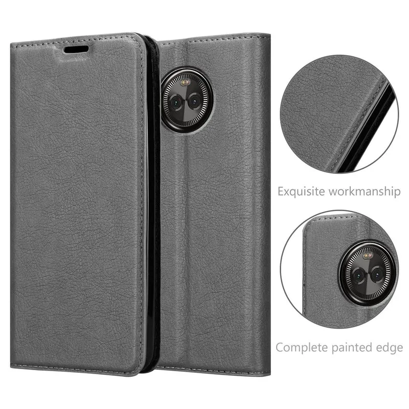 Cadorabo Hülle kompatibel mit Motorola MOTO X4 Schutzhülle mit Magnetverschluss, Standfunktion und Kartenfach