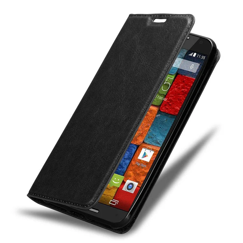 Cadorabo Hülle kompatibel mit Motorola MOTO X2 Schutzhülle mit Magnetverschluss, Standfunktion und Kartenfach