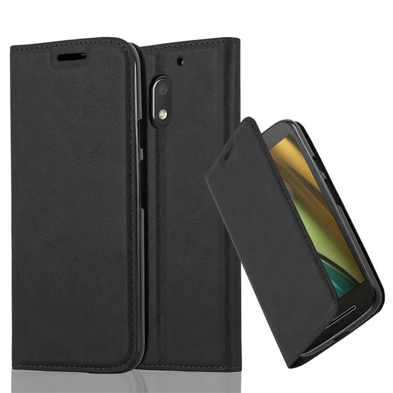 Cadorabo Hülle kompatibel mit Motorola MOTO E3 Schutzhülle mit Magnetverschluss, Standfunktion und Kartenfach