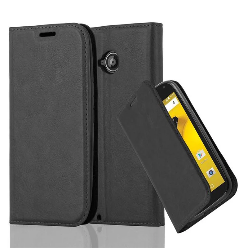 Cadorabo Hülle kompatibel mit Motorola MOTO E2 Schutzhülle mit Magnetverschluss, Standfunktion und Kartenfach