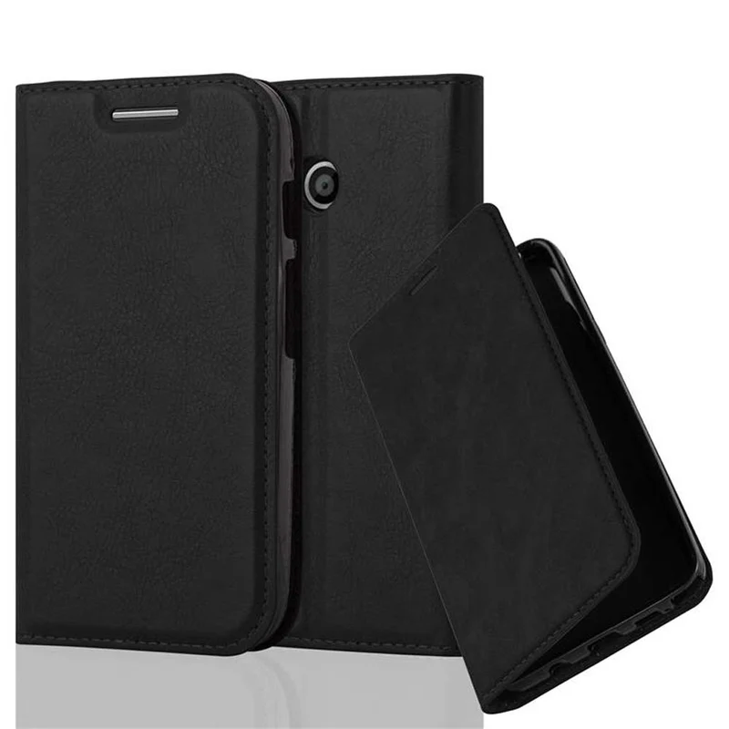 Cadorabo Hülle kompatibel mit Motorola MOTO E1 Schutzhülle mit Magnetverschluss, Standfunktion und Kartenfach