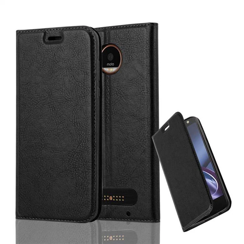 Cadorabo Hülle kompatibel mit Motorola MOTO Z2 PLAY / Z2 FORCE Schutzhülle mit Magnetverschluss, Standfunktion und Kartenfach