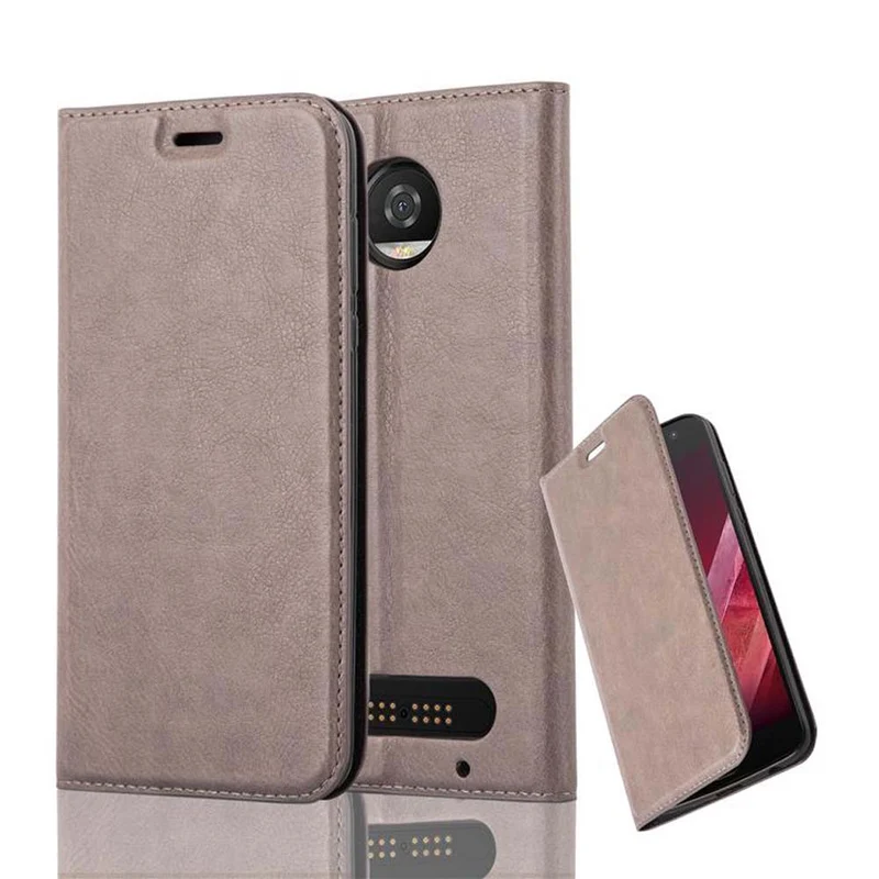 Cadorabo Hülle kompatibel mit Motorola MOTO Z2 PLAY / Z2 FORCE Schutzhülle mit Magnetverschluss, Standfunktion und Kartenfach