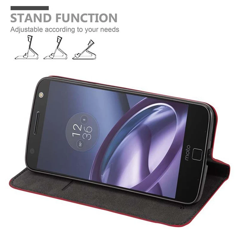Cadorabo Hülle kompatibel mit Motorola MOTO Z Schutzhülle mit Magnetverschluss, Standfunktion und Kartenfach