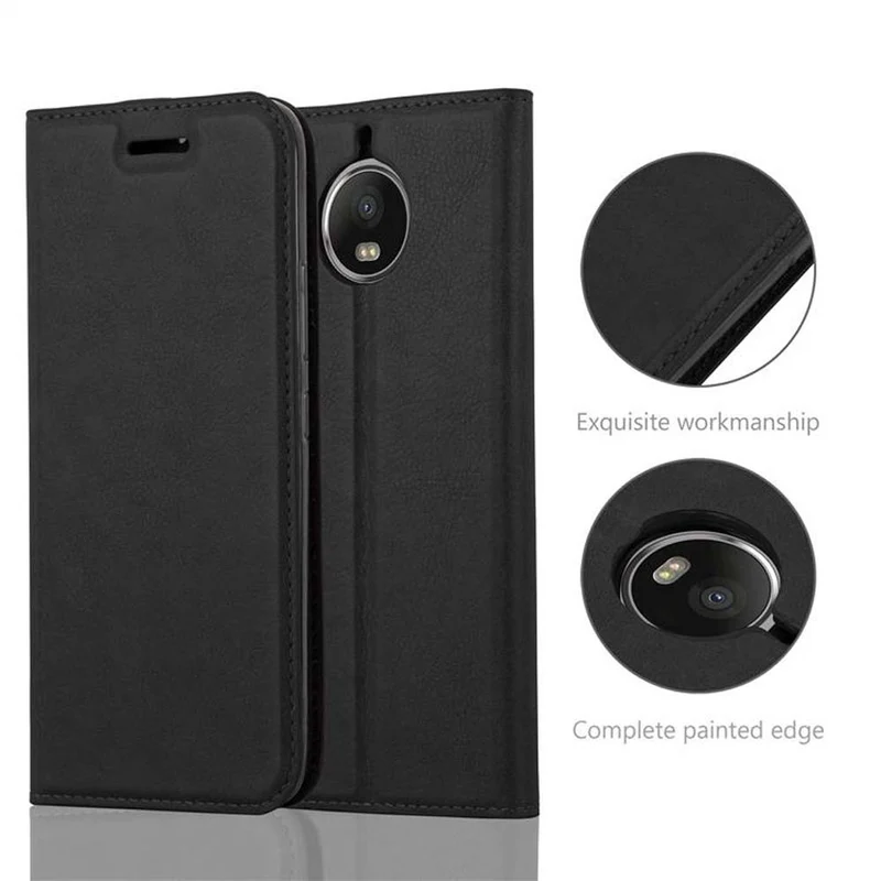 Cadorabo Hülle kompatibel mit Motorola MOTO G5S PLUS Schutzhülle mit Magnetverschluss, Standfunktion und Kartenfach