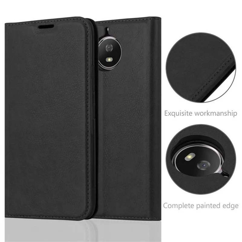 Cadorabo Hülle kompatibel mit Motorola MOTO G5S Schutzhülle mit Magnetverschluss, Standfunktion und Kartenfach