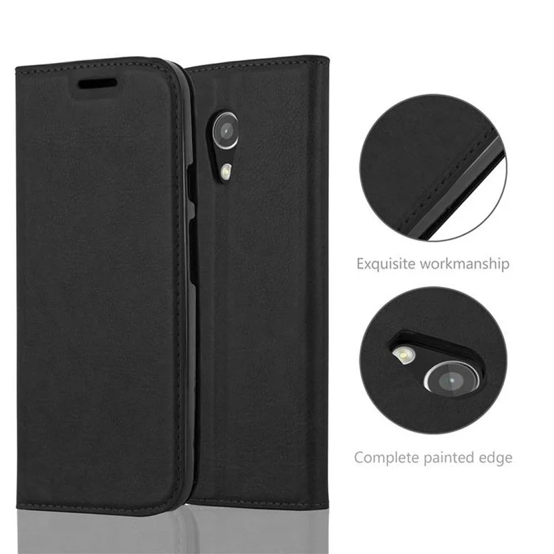 Cadorabo Hülle kompatibel mit Motorola MOTO G2 Schutzhülle mit Magnetverschluss, Standfunktion und Kartenfach