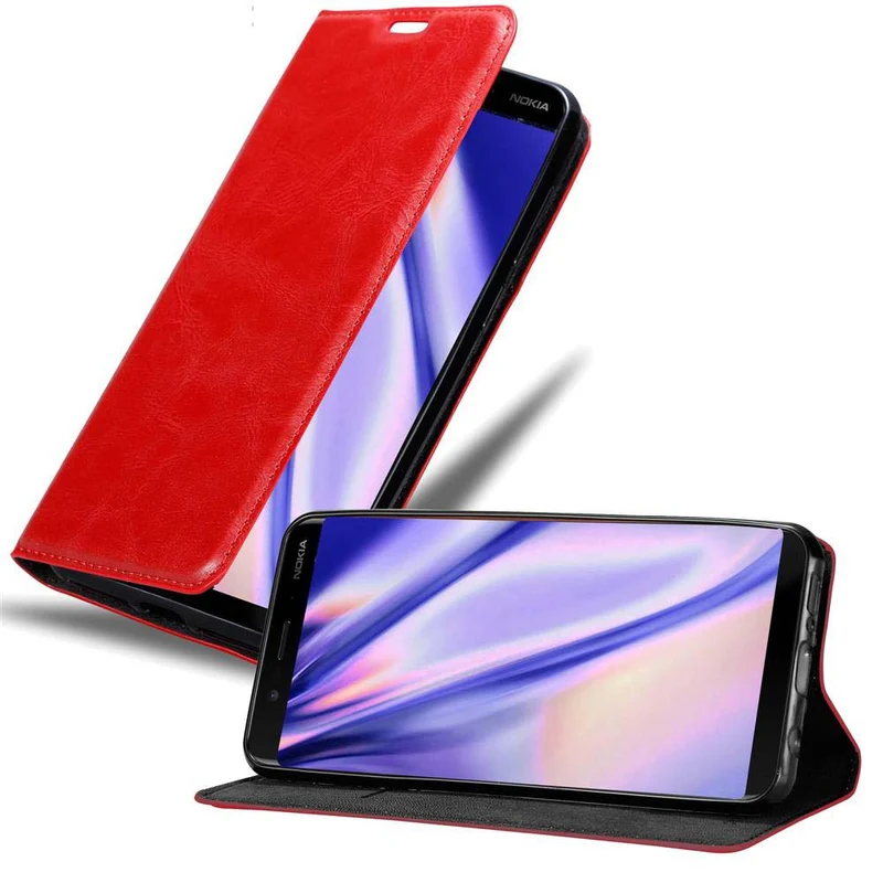 Cadorabo Hülle kompatibel mit Nokia 8 Sirocco Schutzhülle mit Magnetverschluss, Standfunktion und Kartenfach