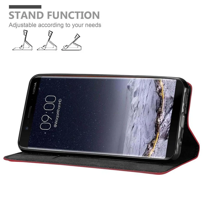 Cadorabo Hülle kompatibel mit Nokia 8 Sirocco Schutzhülle mit Magnetverschluss, Standfunktion und Kartenfach