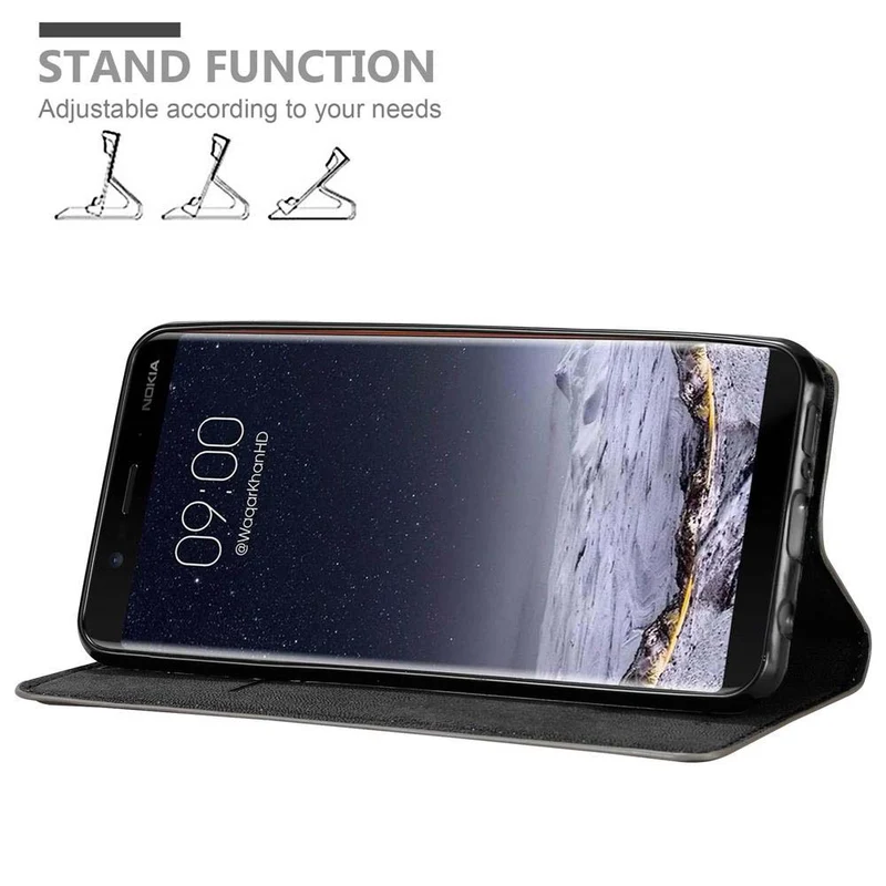 Cadorabo Hülle kompatibel mit Nokia 8 Sirocco Schutzhülle mit Magnetverschluss, Standfunktion und Kartenfach